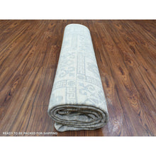 Load image into Gallery viewer, 8&#39;2&quot;x9&#39;10&quot; Ivory, White Wash Peshawar With Khotan Design Natural Dyes, Soft And Velvety Wool Hand Knotted, Oriental Rug FWR435474