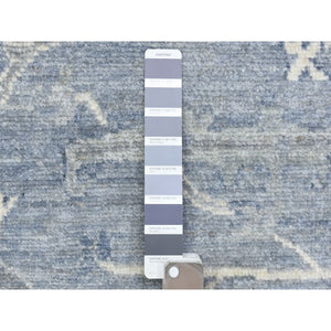 8'x9'9" Gray Afghan Angora Oushak With Flowing And Open Design Extra Soft Wool Hand Knotted Natural Dyes Oriental Rug FWR435528