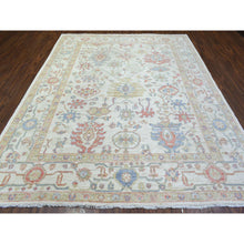 Load image into Gallery viewer, 8&#39;1&quot;x10&#39;2&quot; Ivory Afghan Angora Oushak With Branch And Flower Design Natural Dyes, Soft Wool Hand Knotted, Oriental Rug FWR435534