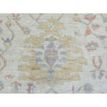Load image into Gallery viewer, 8&#39;1&quot;x10&#39;2&quot; Ivory Afghan Angora Oushak With Branch And Flower Design Natural Dyes, Soft Wool Hand Knotted, Oriental Rug FWR435534