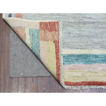 Load image into Gallery viewer, 8&#39;6&quot;x11&#39;7&quot; Light Gray, Soft And Shiny Wool Hand Knotted, Boujaad Moroccan Berber With Open Field Design Natural Dyes, Oriental Rug FWR435702