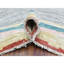 Load image into Gallery viewer, 8&#39;6&quot;x11&#39;7&quot; Light Gray, Soft And Shiny Wool Hand Knotted, Boujaad Moroccan Berber With Open Field Design Natural Dyes, Oriental Rug FWR435702