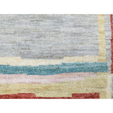 Load image into Gallery viewer, 8&#39;6&quot;x11&#39;7&quot; Light Gray, Soft And Shiny Wool Hand Knotted, Boujaad Moroccan Berber With Open Field Design Natural Dyes, Oriental Rug FWR435702