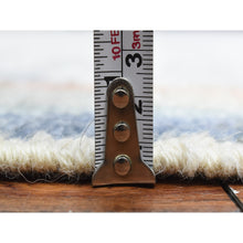 Load image into Gallery viewer, 8&#39;6&quot;x11&#39;7&quot; Light Gray, Soft And Shiny Wool Hand Knotted, Boujaad Moroccan Berber With Open Field Design Natural Dyes, Oriental Rug FWR435702