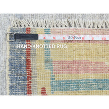 Load image into Gallery viewer, 8&#39;6&quot;x11&#39;7&quot; Light Gray, Soft And Shiny Wool Hand Knotted, Boujaad Moroccan Berber With Open Field Design Natural Dyes, Oriental Rug FWR435702