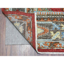 Load image into Gallery viewer, 8&#39;x9&#39;7&quot; Brick Red, Hand Knotted Afghan Ersari With Large Elements, Natural Dyes Soft Lush Pile Extra Soft Wool, Oriental Rug FWR435738