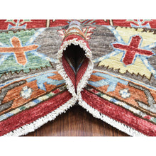 Load image into Gallery viewer, 8&#39;x9&#39;7&quot; Brick Red, Hand Knotted Afghan Ersari With Large Elements, Natural Dyes Soft Lush Pile Extra Soft Wool, Oriental Rug FWR435738