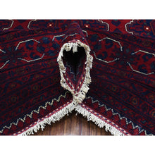 Load image into Gallery viewer, 9&#39;8&quot;x13&#39; Deep And Saturated Red, Hand Knotted With Tribal Design, Soft And Shiny Wool Afghan Khamyab Oriental Rug FWR435966