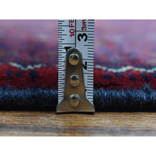 Load image into Gallery viewer, 9&#39;8&quot;x13&#39; Deep And Saturated Red, Hand Knotted With Tribal Design, Soft And Shiny Wool Afghan Khamyab Oriental Rug FWR435966