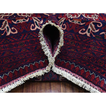 Load image into Gallery viewer, 10&#39;x13&#39;8&quot; Deep and Saturated Red, Natural Dyes Afghan Khamyab Velvety Wool, Geometric Design Hand Knotted Oriental Rug FWR435972