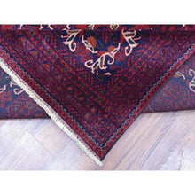 Load image into Gallery viewer, 10&#39;x13&#39;8&quot; Deep and Saturated Red, Natural Dyes Afghan Khamyab Velvety Wool, Geometric Design Hand Knotted Oriental Rug FWR435972