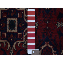 Load image into Gallery viewer, 10&#39;x13&#39;8&quot; Deep and Saturated Red, Natural Dyes Afghan Khamyab Velvety Wool, Geometric Design Hand Knotted Oriental Rug FWR435972