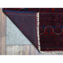 Load image into Gallery viewer, 9&#39;8&quot;x13&#39;1&quot; Deep And Saturated Red Hand Knotted With Tribal Design, Soft And Shiny Wool Afghan Khamyab Oriental Rug FWR436008