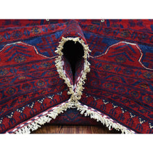 Load image into Gallery viewer, 9&#39;8&quot;x13&#39;1&quot; Deep And Saturated Red Hand Knotted With Tribal Design, Soft And Shiny Wool Afghan Khamyab Oriental Rug FWR436008