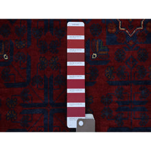 Load image into Gallery viewer, 9&#39;8&quot;x13&#39;1&quot; Deep And Saturated Red Hand Knotted With Tribal Design, Soft And Shiny Wool Afghan Khamyab Oriental Rug FWR436008
