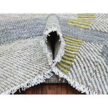 Load image into Gallery viewer, 7&#39;9&quot;x10&#39;2&quot; Light Gray, Modern Design Art Deco, Natural Dyes Densely Woven, Soft Organic Wool Hand Knotted, Oriental Rug FWR436032