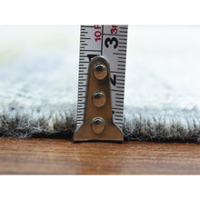 Load image into Gallery viewer, 7&#39;9&quot;x10&#39;2&quot; Light Gray, Modern Design Art Deco, Natural Dyes Densely Woven, Soft Organic Wool Hand Knotted, Oriental Rug FWR436032