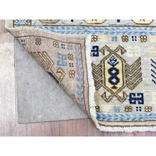 Load image into Gallery viewer, 3&#39;3&quot;x5&#39; Light Gray, Hand Knotted Afghan Ersari with Hutchlu Design, Natural Dyes Soft Lush Pile Organic Wool, Oriental Rug FWR436068