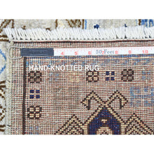 Load image into Gallery viewer, 3&#39;3&quot;x5&#39; Light Gray, Hand Knotted Afghan Ersari with Hutchlu Design, Natural Dyes Soft Lush Pile Organic Wool, Oriental Rug FWR436068