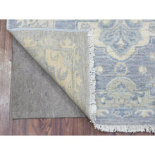 Load image into Gallery viewer, 2&#39;8&quot;x7&#39;7&quot; Light Gray, Fine Peshawar With Ziegler Mahal Design, Natural Dyes Dense Weave, Extra Soft Wool Hand Knotted, Runner Oriental Rug FWR436122