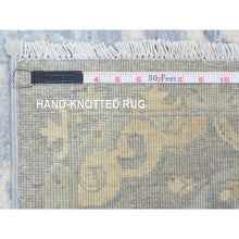 Load image into Gallery viewer, 2&#39;8&quot;x7&#39;7&quot; Light Gray, Fine Peshawar With Ziegler Mahal Design, Natural Dyes Dense Weave, Extra Soft Wool Hand Knotted, Runner Oriental Rug FWR436122