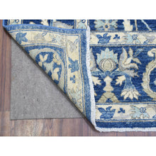 Load image into Gallery viewer, 8&#39;x10&#39; Denim Blue, Soft And Shiny Wool Hand Knotted, Fine Peshawar With Ziegler Mahal Design, Natural Dyes Dense Weave, Oriental Rug FWR436134