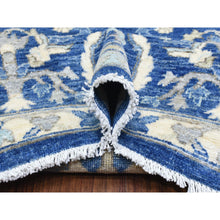 Load image into Gallery viewer, 8&#39;x10&#39; Denim Blue, Soft And Shiny Wool Hand Knotted, Fine Peshawar With Ziegler Mahal Design, Natural Dyes Dense Weave, Oriental Rug FWR436134