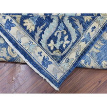 Load image into Gallery viewer, 8&#39;x10&#39; Denim Blue, Soft And Shiny Wool Hand Knotted, Fine Peshawar With Ziegler Mahal Design, Natural Dyes Dense Weave, Oriental Rug FWR436134