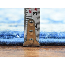 Load image into Gallery viewer, 8&#39;x10&#39; Denim Blue, Soft And Shiny Wool Hand Knotted, Fine Peshawar With Ziegler Mahal Design, Natural Dyes Dense Weave, Oriental Rug FWR436134