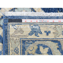 Load image into Gallery viewer, 8&#39;x10&#39; Denim Blue, Soft And Shiny Wool Hand Knotted, Fine Peshawar With Ziegler Mahal Design, Natural Dyes Dense Weave, Oriental Rug FWR436134