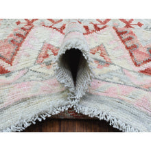 Load image into Gallery viewer, 9&#39;x12&#39; Light Red, Anatolian Village Inspired Geometric Style, Soft Wool Hand Knotted Natural Dyes Oriental Rug FWR436194