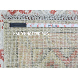 9'x12' Light Red, Anatolian Village Inspired Geometric Style, Soft Wool Hand Knotted Natural Dyes Oriental Rug FWR436194