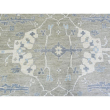 Load image into Gallery viewer, 14&#39;x17&#39;10&quot; Gray Extra Soft Wool Hand Knotted, Afghan Angora Oushak With Flowing And Open Design Natural Dyes, Oversized Oriental Rug FWR436386