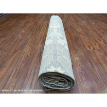 Load image into Gallery viewer, 14&#39;x17&#39;10&quot; Gray Extra Soft Wool Hand Knotted, Afghan Angora Oushak With Flowing And Open Design Natural Dyes, Oversized Oriental Rug FWR436386
