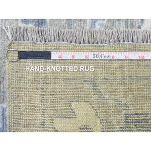 14'x17'10" Gray Extra Soft Wool Hand Knotted, Afghan Angora Oushak With Flowing And Open Design Natural Dyes, Oversized Oriental Rug FWR436386