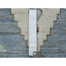 Load image into Gallery viewer, 4&#39;x10&#39;4&quot; Gray Hand Knotted Anatolian Village Inspired With Geometric Design Natural Dyes Soft Wool Wide Runner Oriental Rug FWR436452