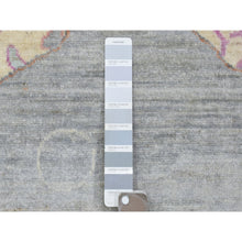 Load image into Gallery viewer, 9&#39;2&quot;x11&#39;9&quot; Light Gray, Densely Woven Soft Wool Hand Knotted, Afghan Peshawar With Colorful Oceanic Fish Design Natural Dyes, Oriental Rug FWR436584