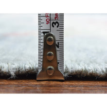 Load image into Gallery viewer, 9&#39;2&quot;x11&#39;9&quot; Light Gray, Densely Woven Soft Wool Hand Knotted, Afghan Peshawar With Colorful Oceanic Fish Design Natural Dyes, Oriental Rug FWR436584