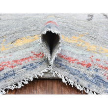 Load image into Gallery viewer, 10&#39;x13&#39;9&quot; Light Gray, Hand Knotted Boujaad Moroccan Berber Design, Natural Dyes Extra Soft Wool, Oriental Rug FWR436698