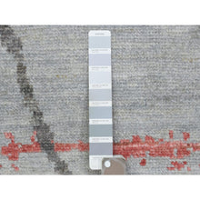 Load image into Gallery viewer, 10&#39;x13&#39;9&quot; Light Gray, Hand Knotted Boujaad Moroccan Berber Design, Natural Dyes Extra Soft Wool, Oriental Rug FWR436698