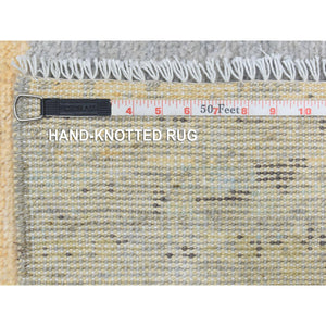 10'x13'9" Light Gray, Hand Knotted Boujaad Moroccan Berber Design, Natural Dyes Extra Soft Wool, Oriental Rug FWR436698