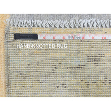 Load image into Gallery viewer, 10&#39;x13&#39;9&quot; Light Gray, Hand Knotted Boujaad Moroccan Berber Design, Natural Dyes Extra Soft Wool, Oriental Rug FWR436698