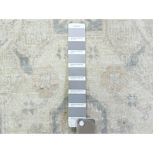 Load image into Gallery viewer, 2&#39;9&quot;x18&#39;9&quot; Cream, White Wash Peshawar with Khotan Design Natural Dyes, Velvety Wool Hand Knotted, XL Runner Oriental Rug FWR436812