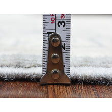 Load image into Gallery viewer, 2&#39;9&quot;x18&#39;9&quot; Cream, White Wash Peshawar With Khotan Design Natural Dyes, Velvety Wool Hand Knotted, Xl Runner Oriental Rug FWR436812