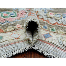 Load image into Gallery viewer, 8&#39;2&quot;x10&#39;3&quot; Light Gray, Soft Wool Hand Knotted, Anatolian Village Inspired With Large Medallion Design, Natural Dyes Densely Woven, Oriental Rug FWR436920