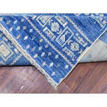 Load image into Gallery viewer, 10&#39;2&quot;x13&#39;7&quot; Denim Blue, Afghan Kashkuli Gabbeh Design Natural Dyes, Fine Weave Pure Wool Hand Knotted, Oriental Rug FWR436926