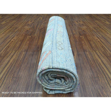 Load image into Gallery viewer, 9&#39;1&quot;x11&#39;8&quot; Gray, Hand Knotted Anatolian Village Inspired With Small Triangular Design, Natural Wool, Runner Oriental Rug FWR437232