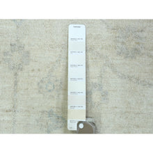 Load image into Gallery viewer, 7&#39;10&quot;x7&#39;10&quot; Ivory, White Wash Peshawar Natural Dyes, Soft And Shiny Wool Hand Knotted, Round Oriental Rug FWR437286