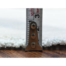 Load image into Gallery viewer, 7&#39;10&quot;x7&#39;10&quot; Ivory, White Wash Peshawar Natural Dyes, Soft And Shiny Wool Hand Knotted, Round Oriental Rug FWR437286