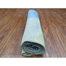 Load image into Gallery viewer, 9&#39;1&quot;x12&#39; Colorful, Modern The Circles Design, Natural Dyes Dense Weave, Soft and Velvety Wool Hand Knotted, Oriental Rug FWR437298